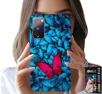 ETUI DO SAMSUNG GALAXY S20 LITE - NIEBIESKIE MOTYLKI, MOTYL, KOBIECE WZORY