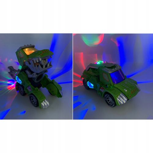 AUTO ROBOT ZABAWK DINOZAUR ZIEJE PARĄ SAMOCHÓD 2W1 na Arena.pl