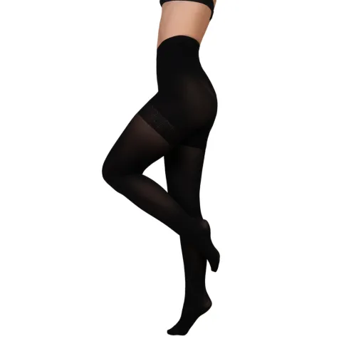 bye bra total push up rajstopy czarne m mikrofibra modelujące na Arena.pl