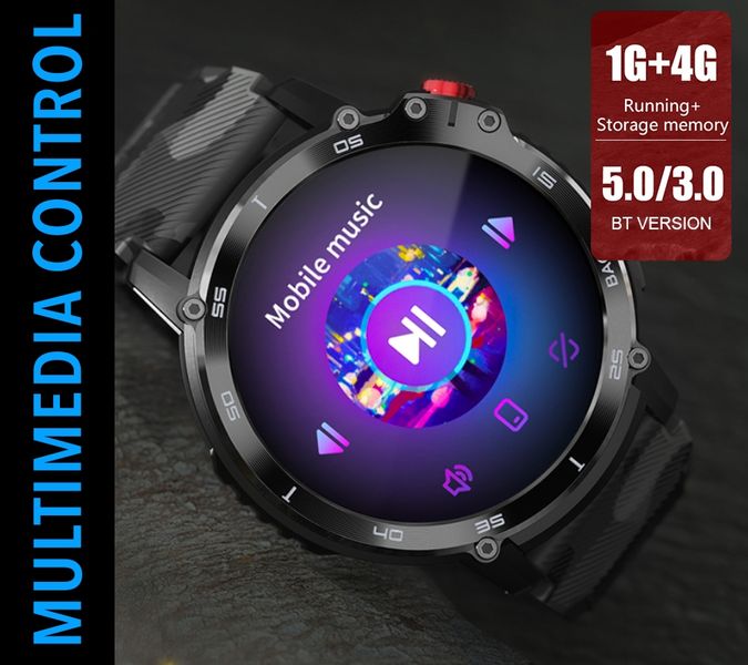 smartwatch męski rubicon rncf08 black/moro smarub232 zdjęcie 13