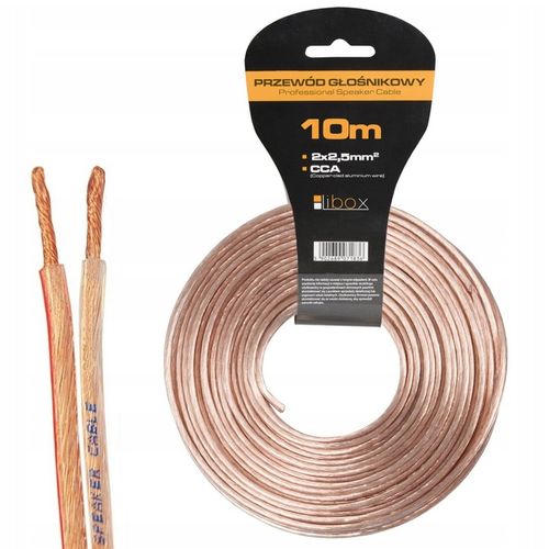 KABEL PRZEWÓD GŁOŚNIKOWY GRUBY DWUŻYŁOWY CAR-AUDIO 2 x 2,5 mm 10 m na Arena.pl