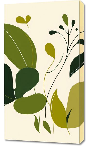 Obraz 50x90cm Świeżość Liści zdjęcie 1