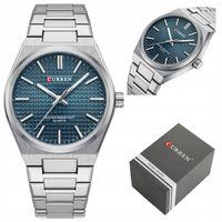 ZEGAREK MĘSKI CURREN PRX +BOX +GRAWER stalowy srebrny