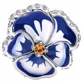 Charms Zawieszka Charms Kwiat Niebieski Bratek Charmsy Trusky