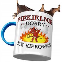 Kubek Błękitny Dla Vice Kierownika Piekielnie Z Nadrukiem Ze Zdjęciem