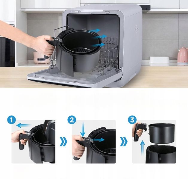 Frytkownica beztłuszczowa Midea MF-TN40D2 1500W 4L 35-200*C Timer 60min 8w1 zdjęcie 3