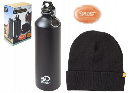 BUTELKA TURYSTYCZNA NA WODĘ + czapka zimowa i ogrzewacz żelowy - PREZENT na Arena.pl