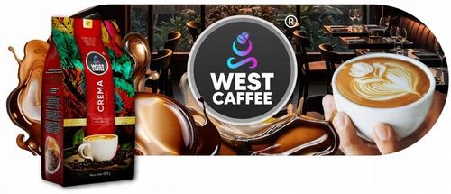 Kawa ziarnista - Crema Tropic - 100% Arabica 1kg Świeżo Palona WEST CAFFEE na Arena.pl