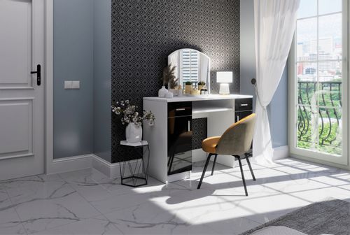 Toaletka kosmetyczna PARIS + Lustro Połysk na Arena.pl