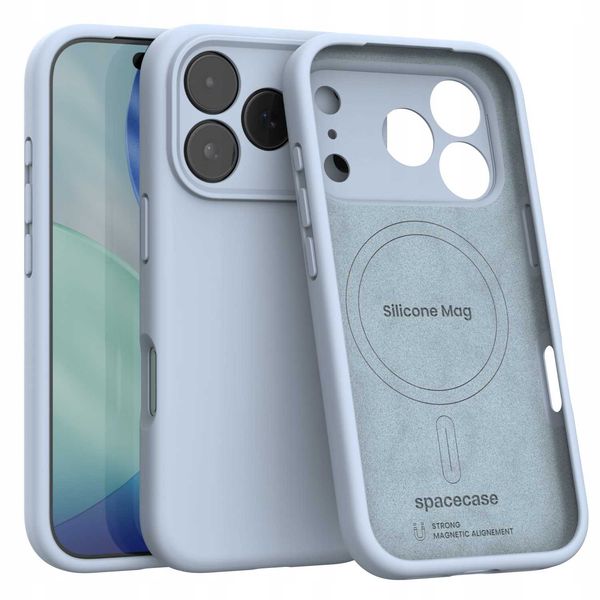 Spacecase Silicone Mag iPhone 17 Pro Max baby blue zdjęcie 1