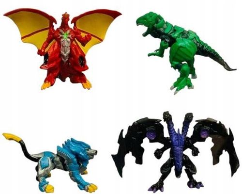 BAKUGAN ZESTAW 4w1 FIGURKI KOLEKCJONERSKIE DRAGONOID TROX HYDOROUS NILLIOUS na Arena.pl