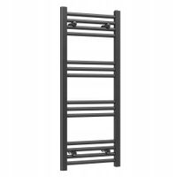2X GRZEJNIK ŁAZIENKOWY DRABINKA 400x1000 328W 14-ŻEBEREK CZARNY SLIM 40x100