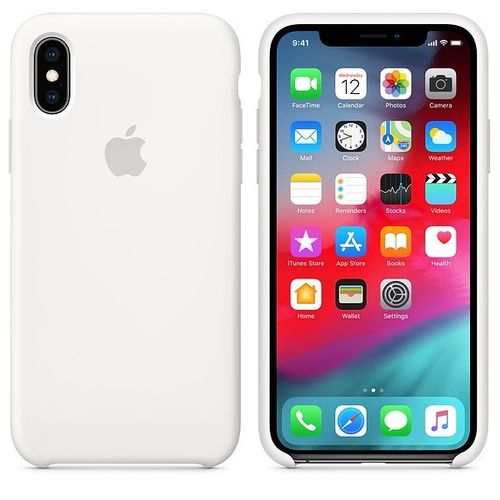 Apple Etui silikonowe iPhone XS - białe na Arena.pl