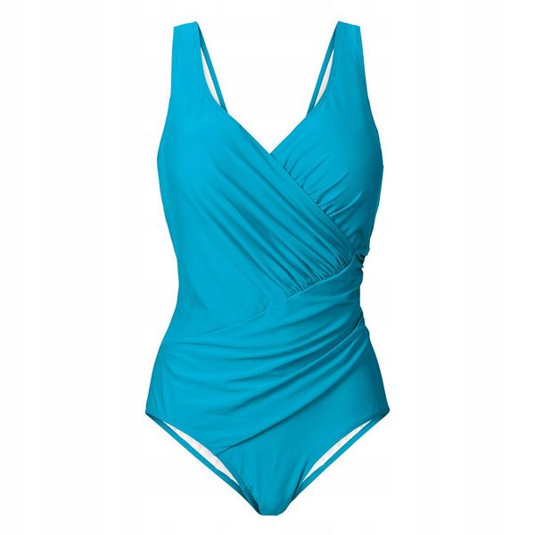 KOSTIUM KĄPIELOWY PLUS SIZE WYSZCZUPLAJĄCY BASEN PLAŻA STRÓJ JEDNOCZĘŚCIOWY zdjęcie 4