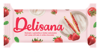Delisana Ciastka z galaretką truskawkową w białej czekoladzie 135g