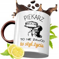 Kubek Bordowy Dla Piekarza Na Urodziny Prezent Z Nadrukiem Ze Zdjęciem