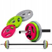 Zestaw sztanga B - PUMP 20KG OBCIĄŻENIE regulowana FITNESS obciążenia METAL