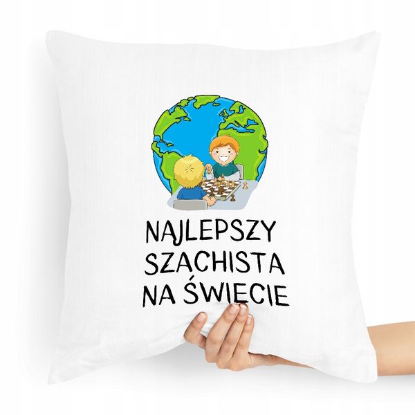 Poduszka Dla Szachisty Najlepszy Na Świecie Z Nadrukiem Ze Zdjęciem zdjęcie 1