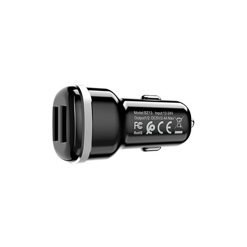Borofone - ładowarka samochodowa 2x USB, czarny na Arena.pl