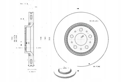 TARCZA HAM PRZOD 305X28 V BREMBO na Arena.pl