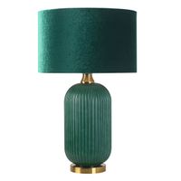 Abażurowa lampka stołowa Tamiza LP-1515/1T big green zielona złota