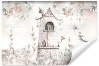 Fototapeta Dla Dzieci KSIĘŻNICZKA Wieża Kwiaty Zamek 400cm x 280cm