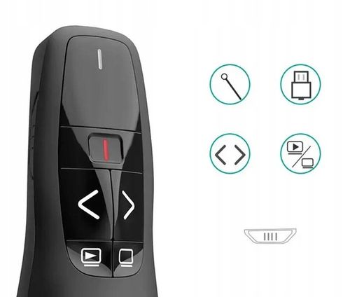 WSKAŹNIK PREZENTER LASEROWY PILOT BEZPRZEWODOWY DO PREZENTACJI LASER USB ZW na Arena.pl