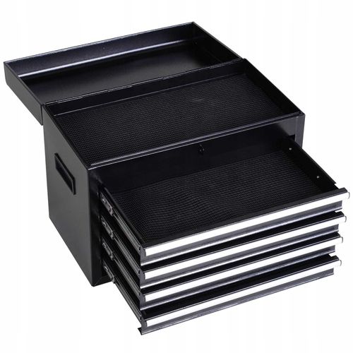 wózek narzędziowy 5 szuflad 52,5 x 28 x 104,5 cm - czarny na Arena.pl