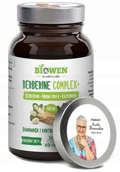 BIOWEN Berberine Complex+ BERBERYNA MORWA KOZIERADKA Kontrola cukru zdjęcie 2
