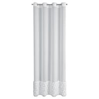 Firana gotowa 140x250 ROSES biała 6 pasów róż przelotki