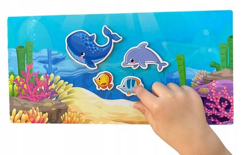 Zwierzęta Świata magnes układanka magnetyczna 81 szt na Arena.pl