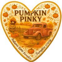 CIASTKO LUKROWANE PUMPKIN CURIOSITY ROZ.M SERCE JESIEŃ RĘCZNIE ROBIONE