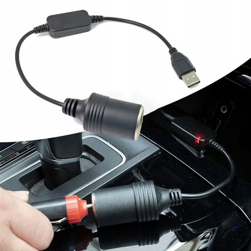 UADAPTER AUTO KONWERTER USB GNIAZDO ZAPALNICZKI na Arena.pl