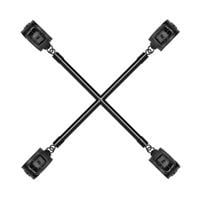 Bedroom Fantasies - Hog Tie Cross Bar
With Cuffs Black
