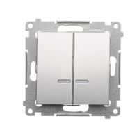 Simon54 Łącznik świecznikowy podświetlany DW5BL.01/43 srebrny SIMON