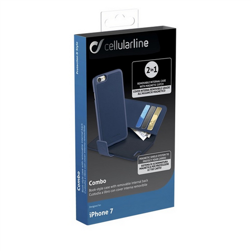CELLULAR LINE Combo Etui iPhone 7 niebieskie na Arena.pl