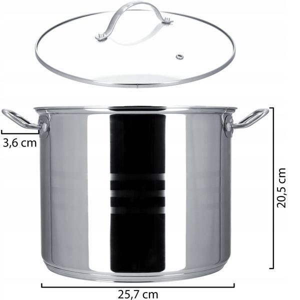 GARNEK GAR Z POKRYWKĄ INDUKCJA STAL 24 cm 9 L zdjęcie 6