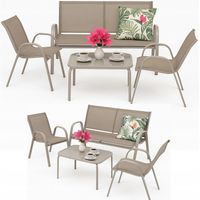 Zestaw meble ogrodowe 2 x krzesło sofa stolik KOMPLET ogrodowych na TARAS