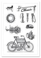 Plakat motor motocykl motorower 61x91 cm