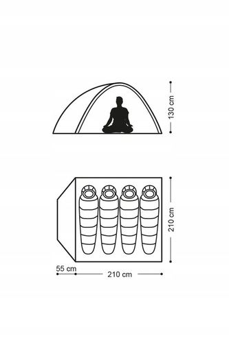 Namiot turystyczny Naturehike P-Series 4 UV - zielony na Arena.pl