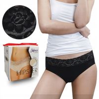 JULIMEX Hipster Bezszwowe Figi Classic Czarny XL