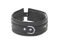 Czarna Obroża Z Miękkiej Skóry Naturalnej Leder 1013