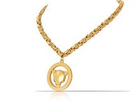 naszyjnik z głową tygrysa w okręgu (c23/zim/112au)