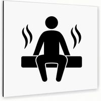 Tabliczka DIBOND SAUNA BIAŁA Tablica nierdzewna PIKTOGRAM ALUMINIUM