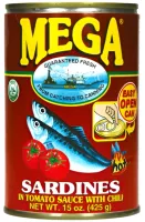 Sardynki w sosie pomidorowym z chili 425g - Mega