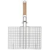 Ruszt do Grillowania Mięsa Ryb Warzyw Koszyk Zamykany Stalowy Kratka Grilla