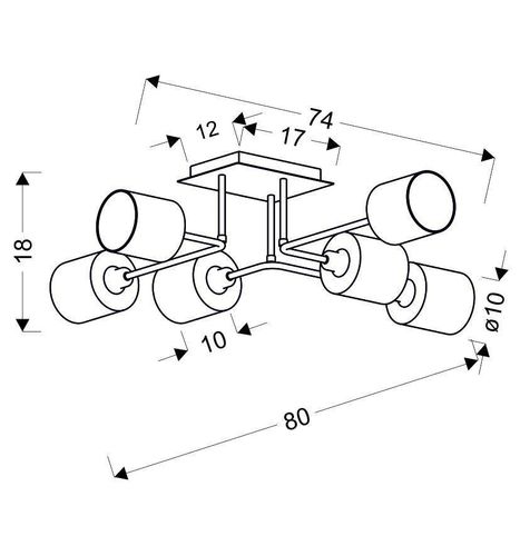 Sax ampla 6x40W E14 satyna na Arena.pl