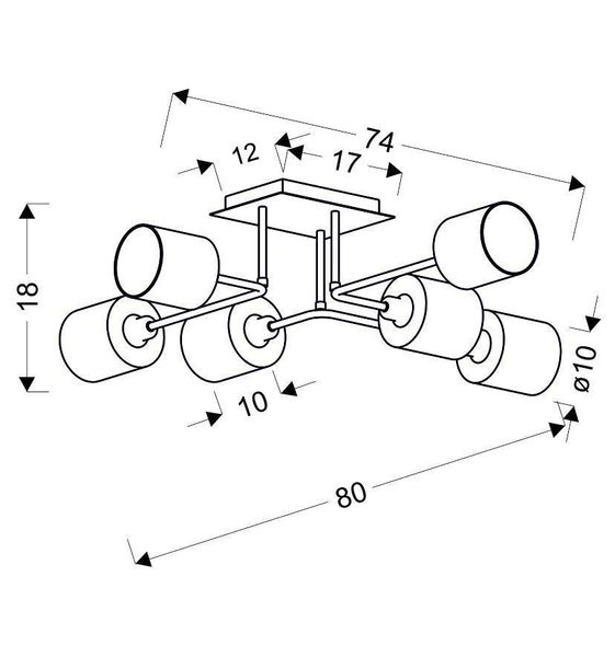 Sax ampla 6x40W E14 satyna zdjęcie 5
