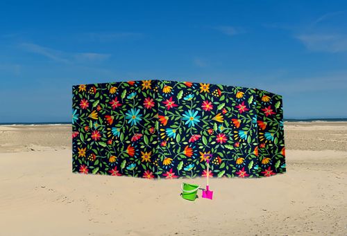 PARAWAN PLAŻOWY Drobne kwiaty z indywidualnym  napisem 8 PANELI 22.8 na Arena.pl