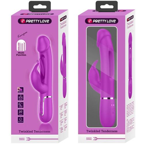 Pretty Love - Kampas Rabbit 3 In 1, Multifunction Vibrator With Tongue Vio na Arena.pl